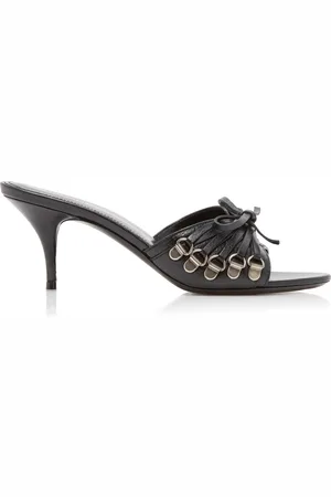 Balenciaga Cagole Leather Corset Sandals - - IT 36 - Moda Operandi