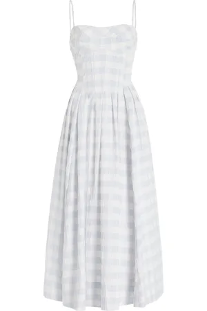 Simkhai Kittiya Gingham Cotton-Fil Coupe Midi Dress - - US 2 - Moda Operandi