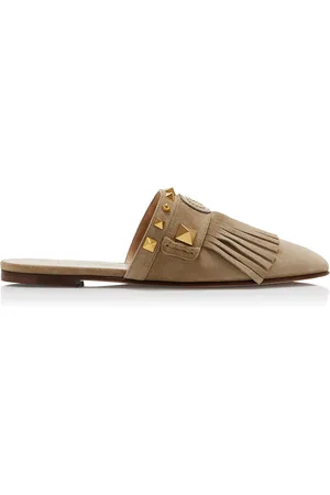 VALENTINO GARAVANI Plaster Caster Fringed-Suede Mules - - IT 37 - Moda Operandi