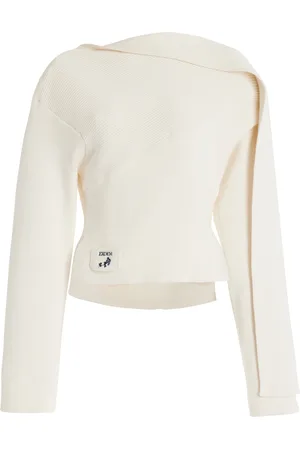 Erdem Draped Organic Cotton-Wool Sweater - - XS - Moda Operandi