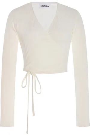 Norba Wrapover Knit Top - - XS - Moda Operandi