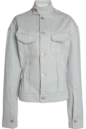 Victoria Beckham Sculpted Cotton Denim Jacket - - UK 8 - Moda Operandi