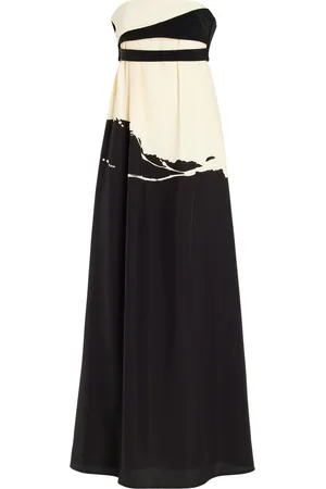 Proenza Schouler Ophelia Printed Marocaine Maxi Dress - Black/white - US 6 - Moda Operandi