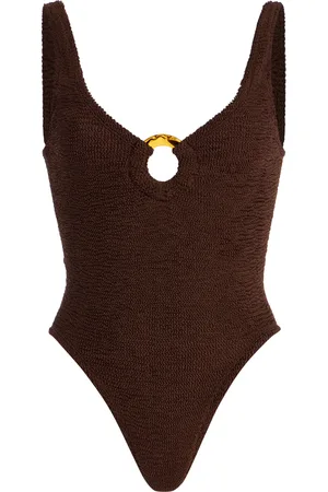 Hunza G Celine Seersucker One-Piece Swimsuit - - OS - Moda Operandi