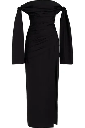 Carolina Herrera Off-The-Shoulder Stretch-Cotton Midi Dress - - US 4 - Moda Operandi