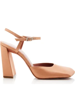Amina Muaddi Charlotte Satin Pumps - - IT 36 - Moda Operandi