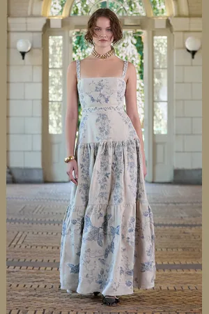 Agua by Agua Bendita Lima Tiered Linen Maxi Dress - - XS - Moda Operandi