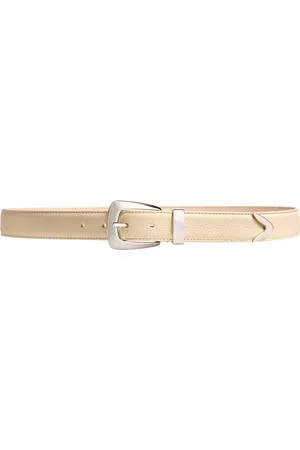 Khaite Benny Pebbled Leather Belt - - 70 cm - Moda Operandi