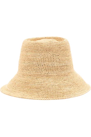 Janessa Leone Felix Raffia Bucket Hat - - XL - Moda Operandi