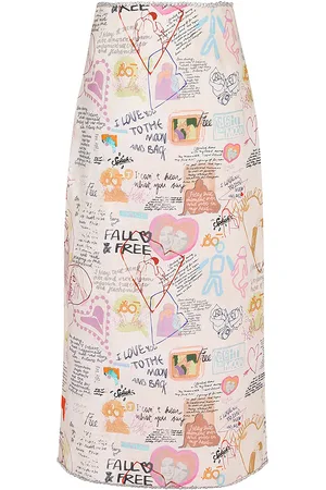 ZIMMERMANN Crush Embellished Linen Midi Skirt - - 4 - Moda Operandi