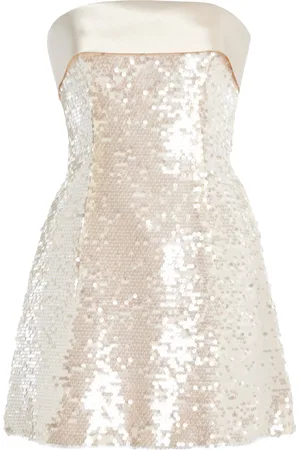 Serafini Satin-Trimmed Sequined Mini Dress - - IT 38 - Moda Operandi