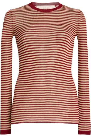 VALENTINO GARAVANI Striped Silk Sweater - - M - Moda Operandi