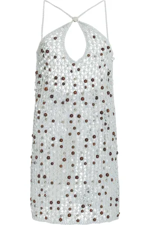 COPERNI Beaded Knit Cotton Mini Dress - - L - Moda Operandi