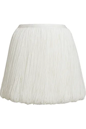Alaïa Belted Fringed Wool-Blend Mini Skirt - - FR 40 - Moda Operandi