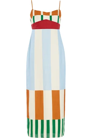 Cala De La Cruz Exclusive Paloma Linen Midi Dress - - XS - Moda Operandi