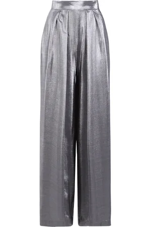 MARTIN GRANT Metallic Silk-Blend Wide-Leg Pants - - FR 34 - Moda Operandi