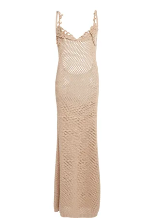 Elie saab Crochet-Knit Cotton-Blend Maxi Dress - - XS - Moda Operandi