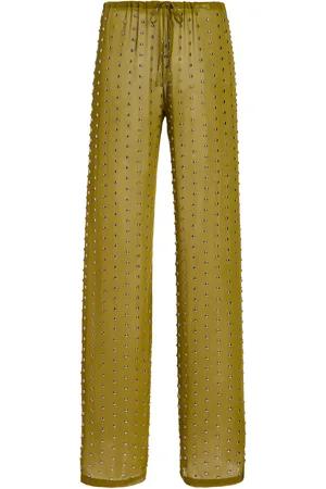 DRIES VAN NOTEN Pachas Studded Voile Skinny Pants - - FR 40 - Moda Operandi
