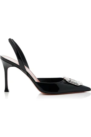 Amina Muaddi Camelia Patent Leather Slingback Pumps - - IT 36 - Moda Operandi