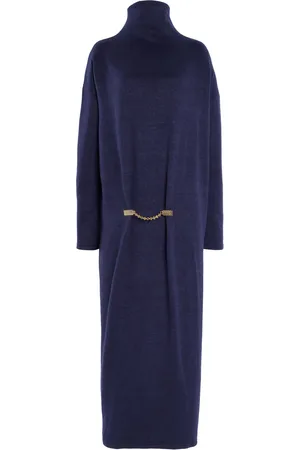 BEVZA Brooch-Detailed Turtleneck Maxi Dress - - M - Moda Operandi