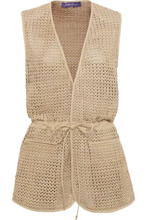 Ralph Lauren Tabetha Leather Vest - - US 10 - Moda Operandi