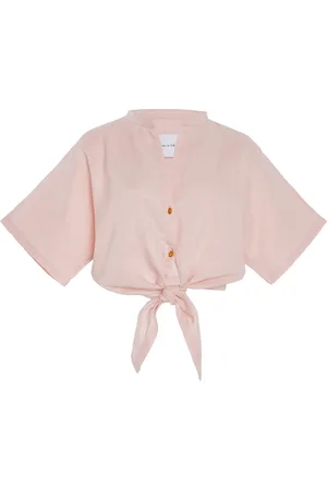 Cala De La Cruz Exclusive Leroy Linen Top - - L - Moda Operandi