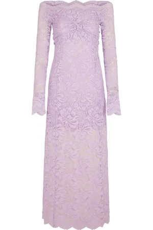 Paco rabanne Off-The-Shoulder Lace Midi Dress - - FR 34 - Moda Operandi