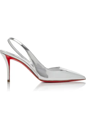 Christian Louboutin Posticha 80mm Mirrored Leather Slingback Pumps - - IT 36 - Moda Operandi