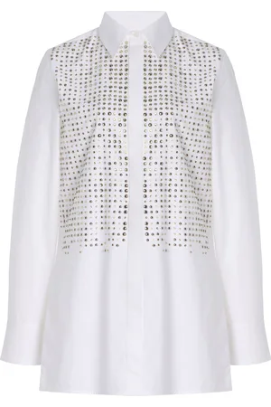 16Arlington Marly Embellished Cotton Shirt - - UK 8 - Moda Operandi