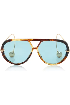 Bottega Veneta Drop Acetate Sunglasses - - OS - Moda Operandi