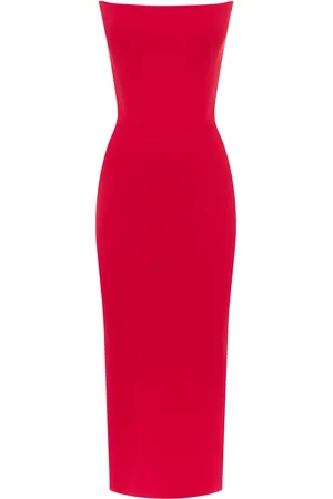 ALEX PERRY Strapless Stretch-Crepe Midi Dress - - UK 6 - Moda Operandi