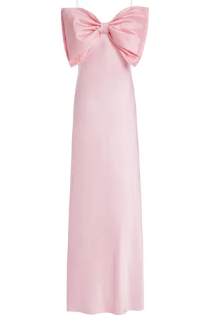 Anna October Exclusive Bow-Detailed Satin Maxi Slip Dress - - XS - Moda Operandi