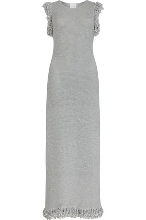 Paris Georgia Fringed Knit Maxi Dress - - S - Moda Operandi