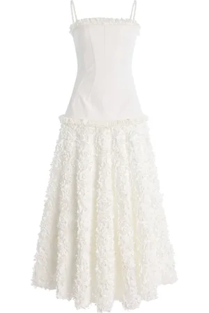 ALEXIS Maitland Appliquéd Cotton Maxi Dress - - L - Moda Operandi