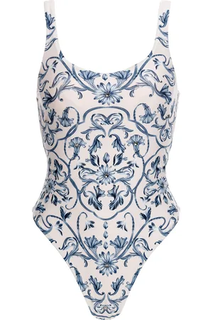 Agua by Agua Bendita Gema Printed One-Piece Bathing Suit - - L - Moda Operandi