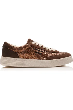 Ghoud Lido Glittered Suede Sneakers - - IT 36 - Moda Operandi