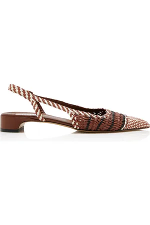 GABRIELA HEARST Perro Woven Leather Slingback Flats - - IT 39.5 - Moda Operandi