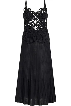 Cult Gaia Nalda Crocheted-Cotton Woven Midi Dress - - S - Moda Operandi