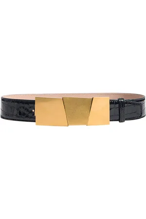 Khaite Axel Antique Wide Embossed Leather Belt - - 75 cm - Moda Operandi