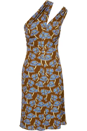 VERSACE Floral Stretch Crepe Jersey Knee-Length Dress - - IT 38 - Moda Operandi