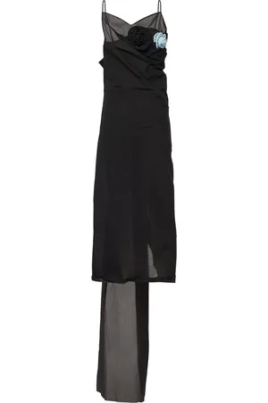 Prada Nylon Crepe Midi Dress - - IT 40 - Moda Operandi