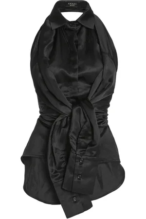 A.W.A.K.E. MODE Deconstructed Open-Back Halterneck Top - - FR 38 - Moda Operandi