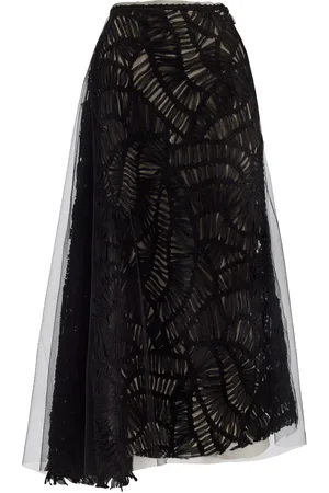 MATICEVSKI Circum Embroidered Lace Midi Skirt - - AU 14 - Moda Operandi
