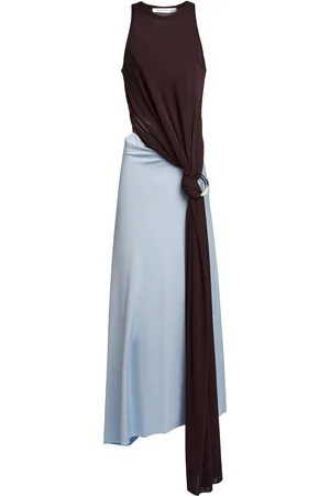 Victoria Beckham Knotted Cutout Jersey Midi Dress - - UK 14 - Moda Operandi