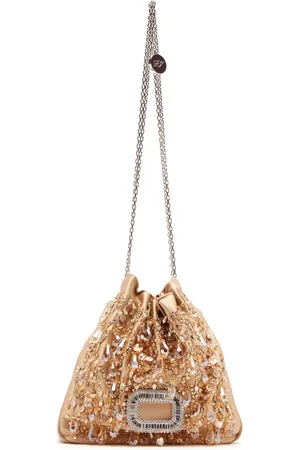 Roger Vivier Pilgrim Crystal-Embellished Satin Mini Bag - - OS - Moda Operandi