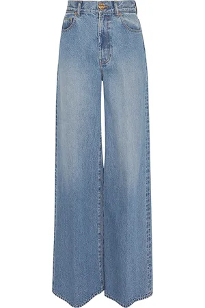 ZIMMERMANN Crush Long Rigid High-Rise Straight-Leg Jeans - - 26 - Moda Operandi