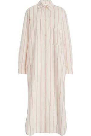Totême Striped Cotton-Silk Maxi Tunic Dress - - FR 32 - Moda Operandi