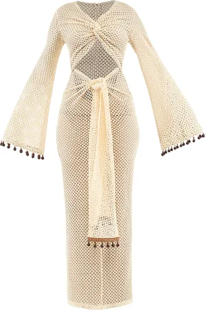 Andrea Iyamah Terry Cutout Crochet Maxi Dress - - M - Moda Operandi
