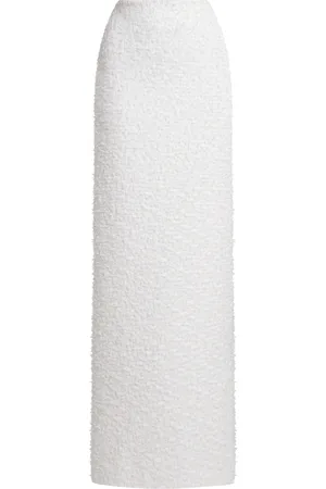 Balenciaga Cotton Tweed Maxi Column Skirt - - S - Moda Operandi