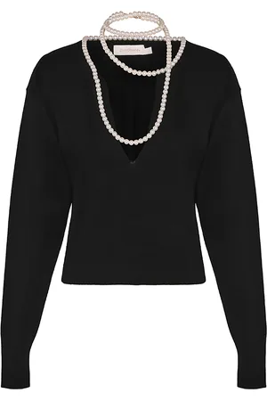 ZIMMERMANN Crush Necklace-Detailed Merino Wool Sweater - - 1 - Moda Operandi